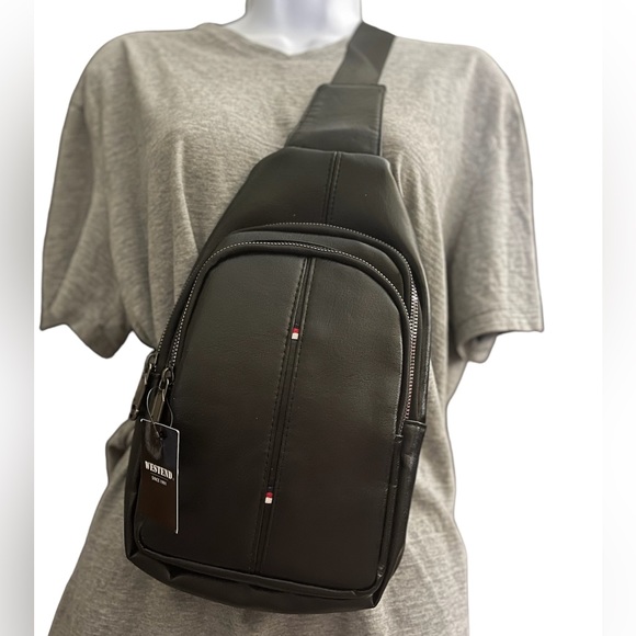 Faux Leather Sling Bag - NWT - Picture 2 of 5